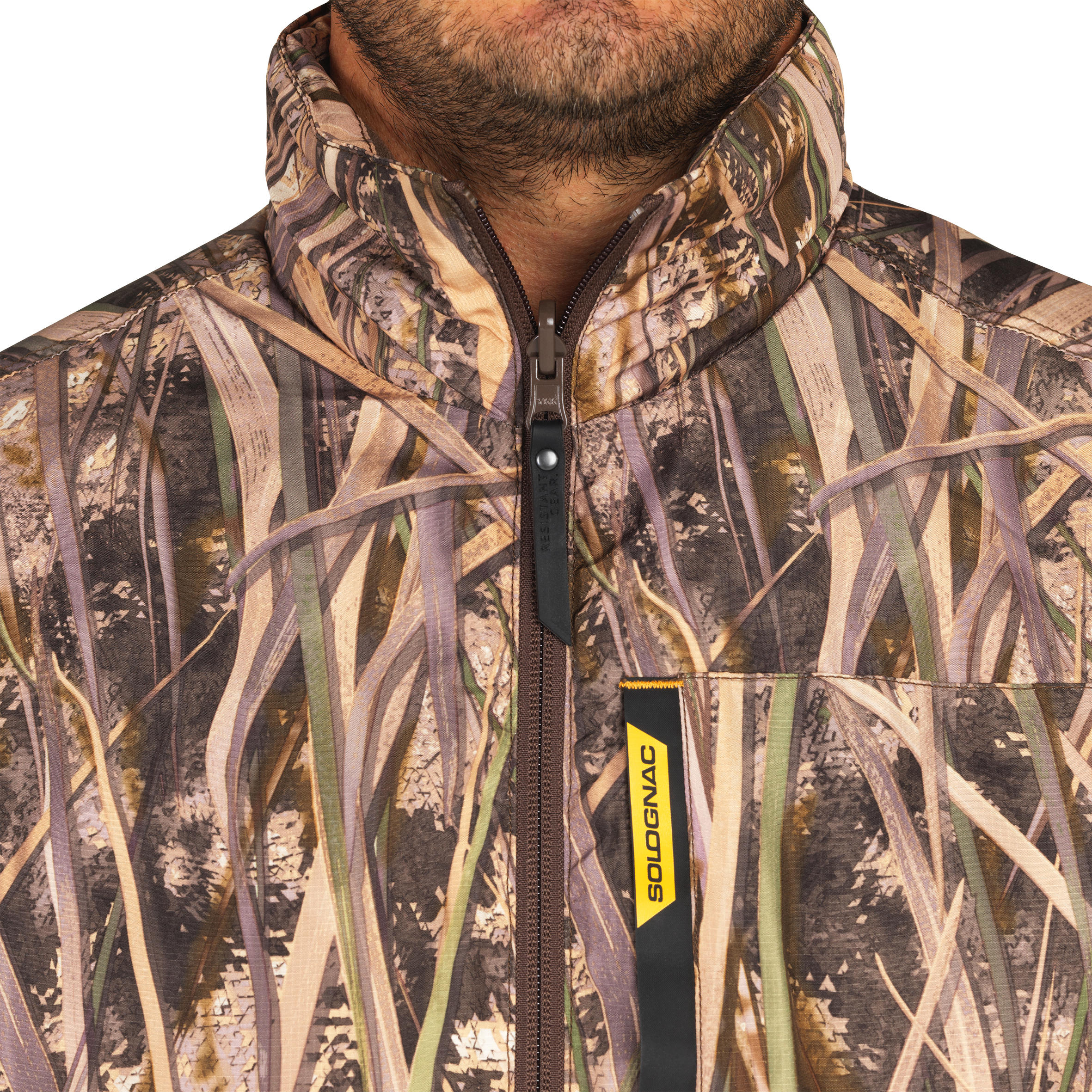 100 Warm Hunting Jacket - Wetlands Camo 7/16