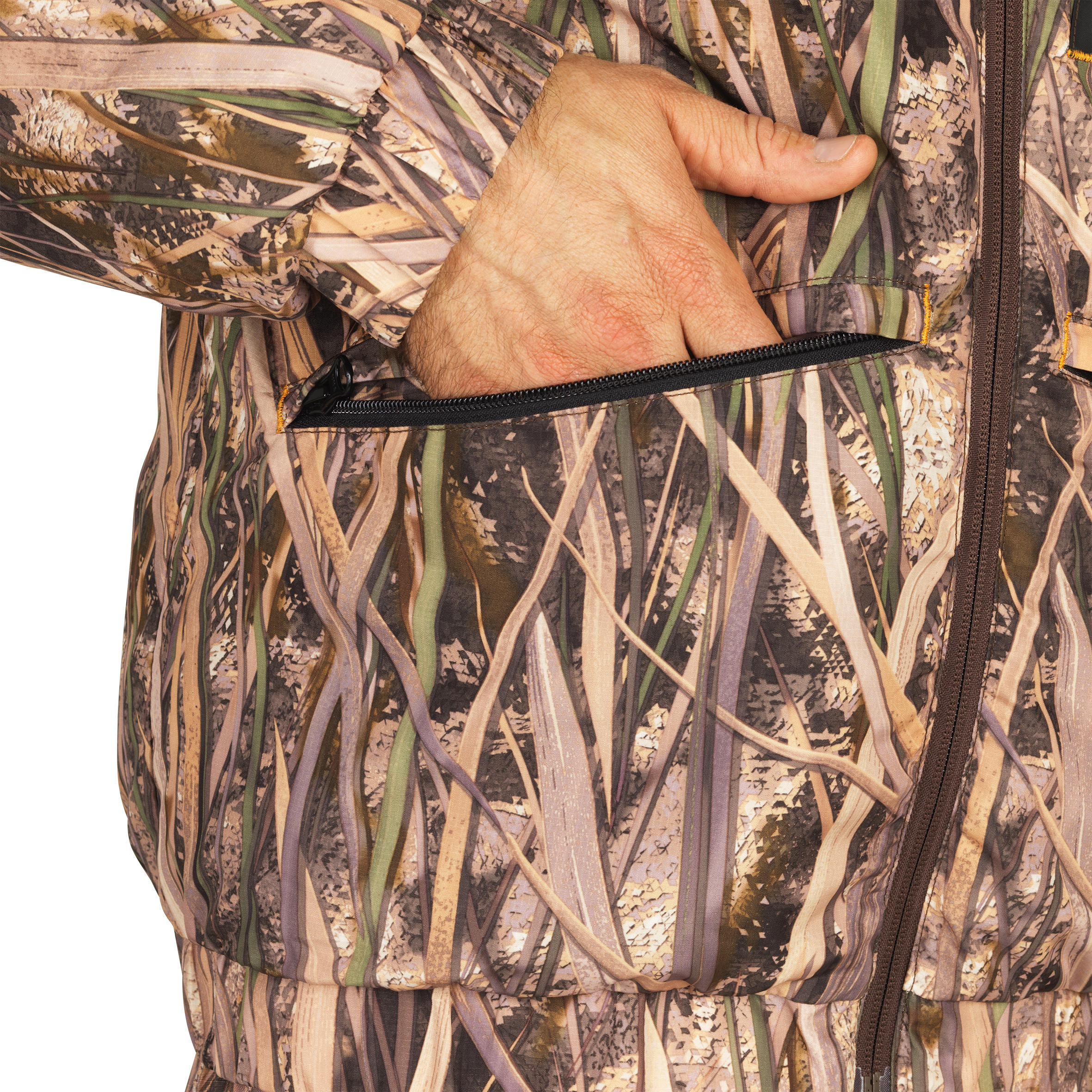 100 Warm Hunting Jacket - Wetlands Camo 10/16