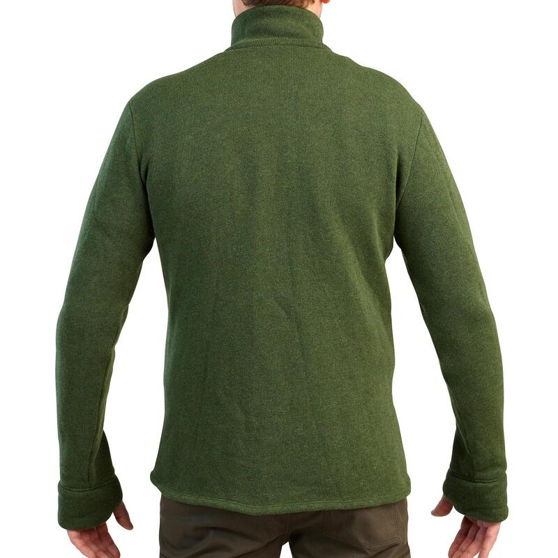 Giacca caccia 900 lana calda traspirante silenziosa verde