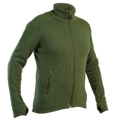 Jagd-Wolljacke 900 warm atmungsaktiv geräuscharm grün
