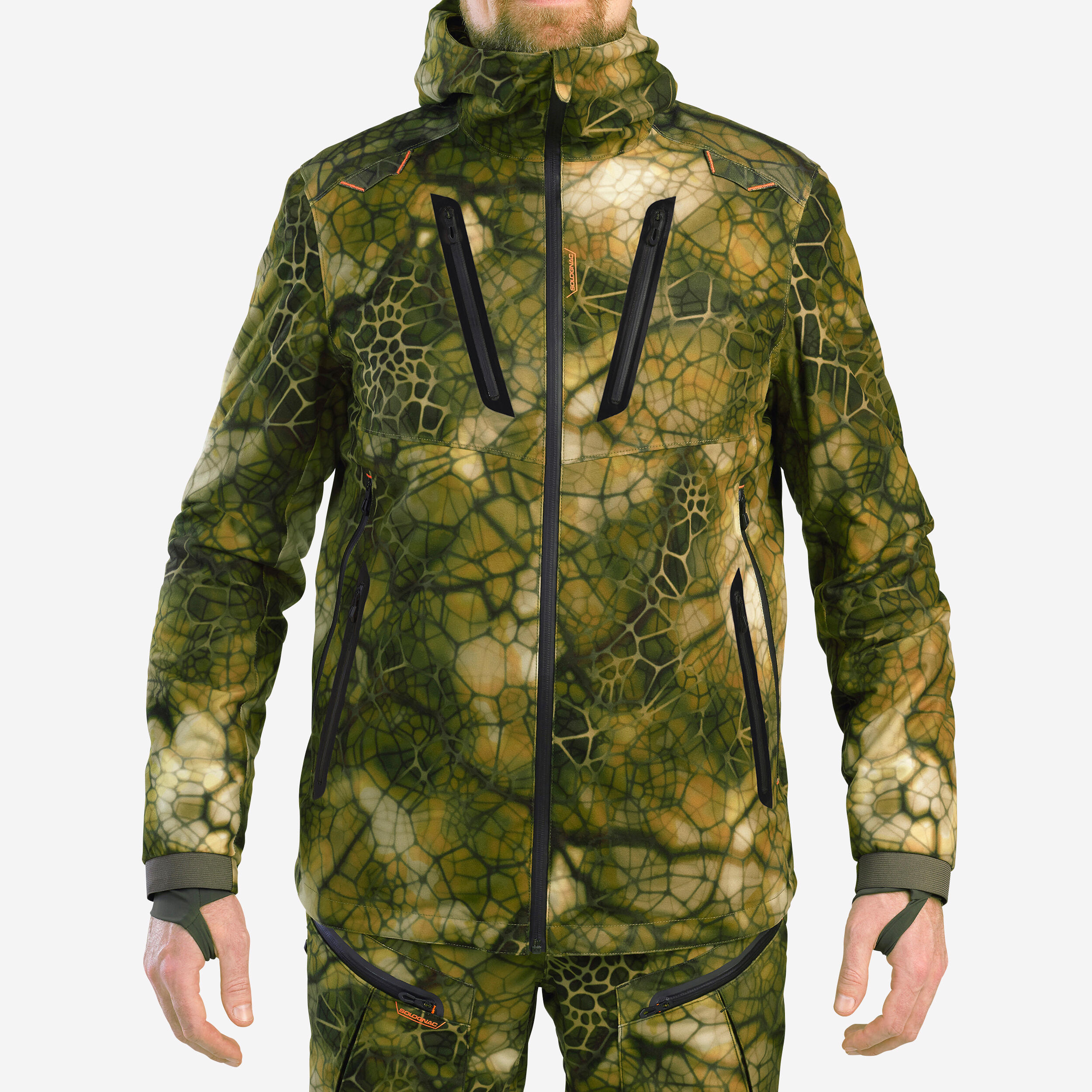 Chaqueta Caza Solognac 900 Hombre Silenciosa Impermeable C lida Camuflaje Sigilo