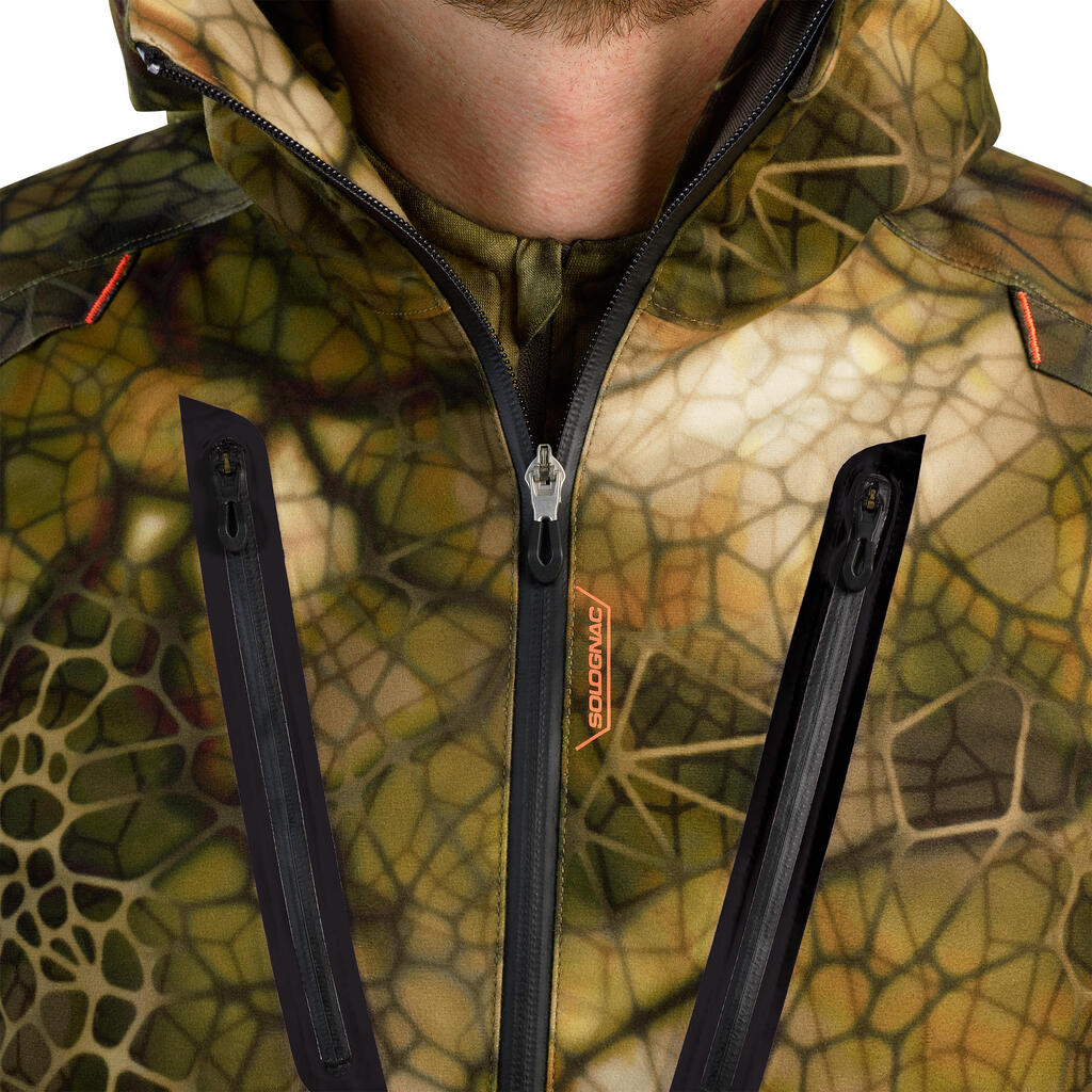 Hunting silent waterproof warm jacket Treemetic 900 Camouflage