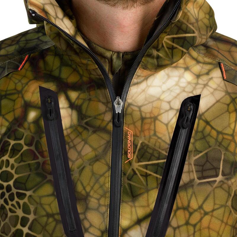 Chaqueta Caza Solognac 900 Hombre Silenciosa Impermeable Cálida Camuflaje Sigilo