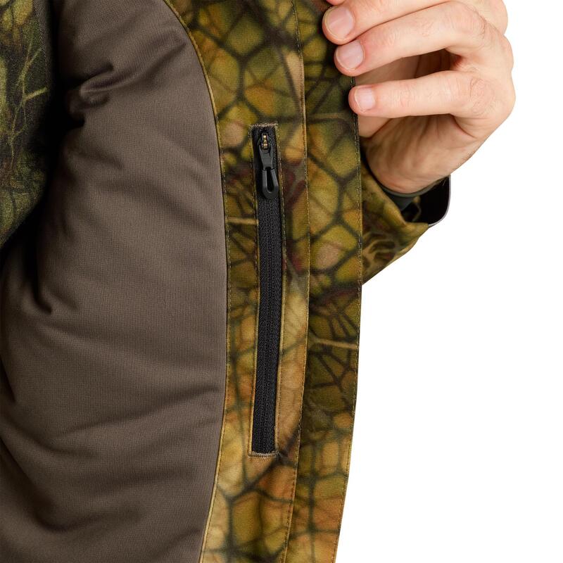 Jagd-Regenjacke FURTIV 900 geräuscharm warm camouflage