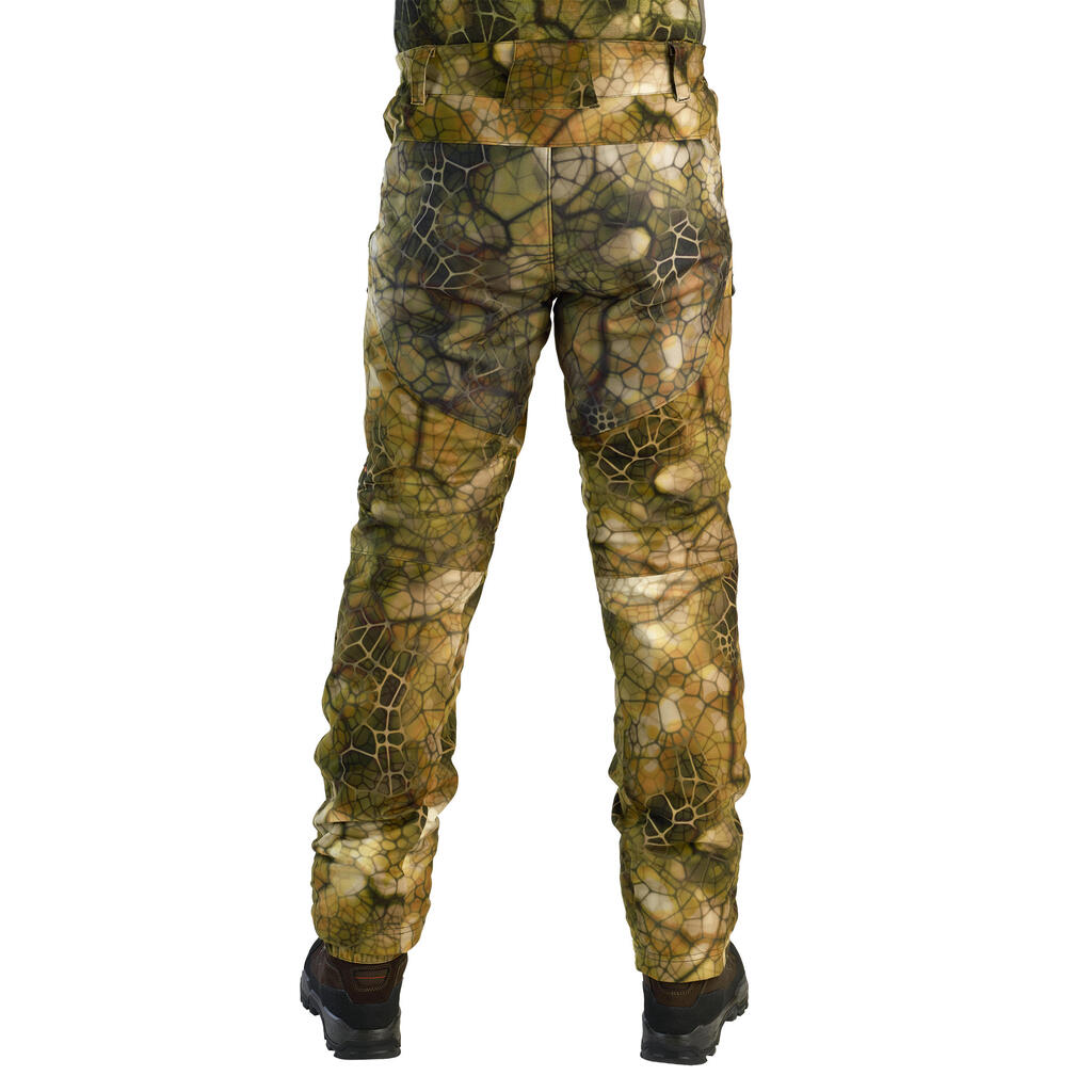 Hunting Trousers Warm Waterproof Silent Camouflage Treemetic 900