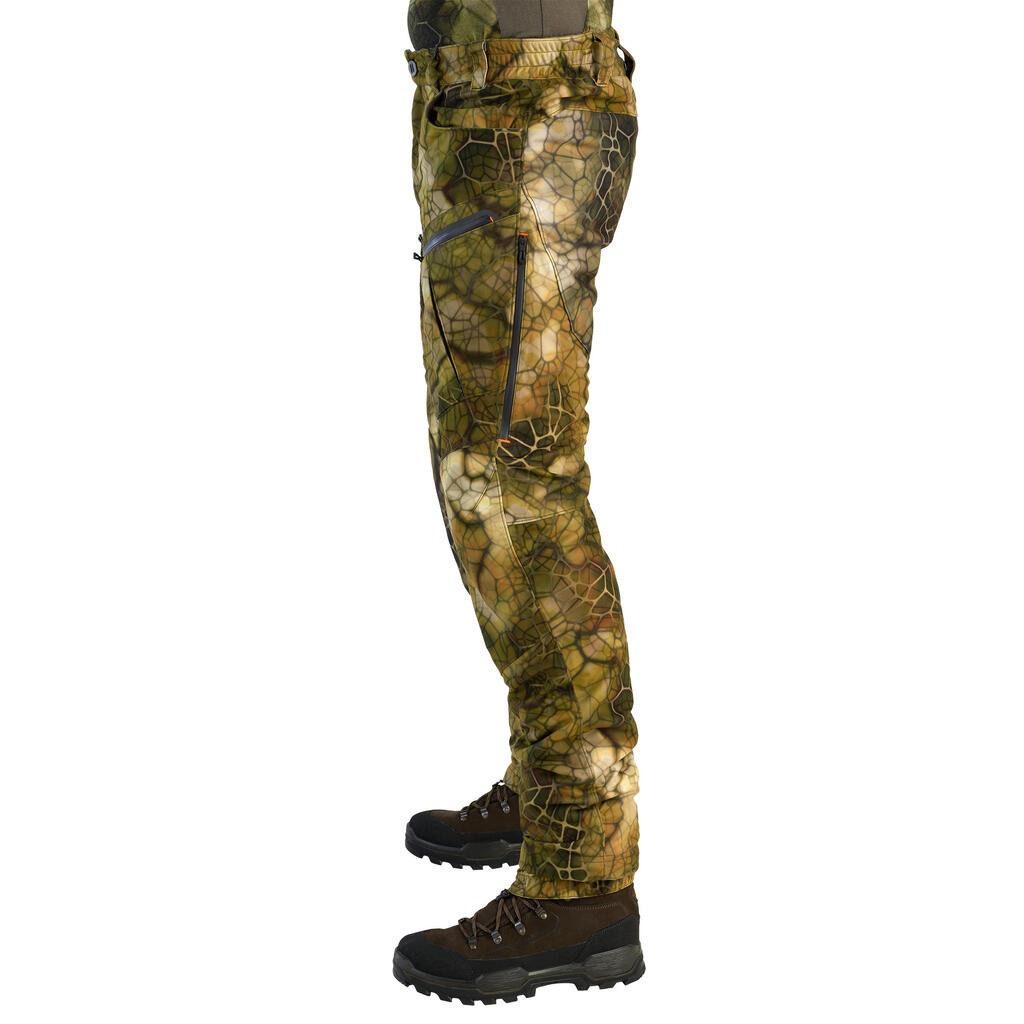 Jagdhose 900 Treemetic geräuscharm wasserdicht warm Camouflage