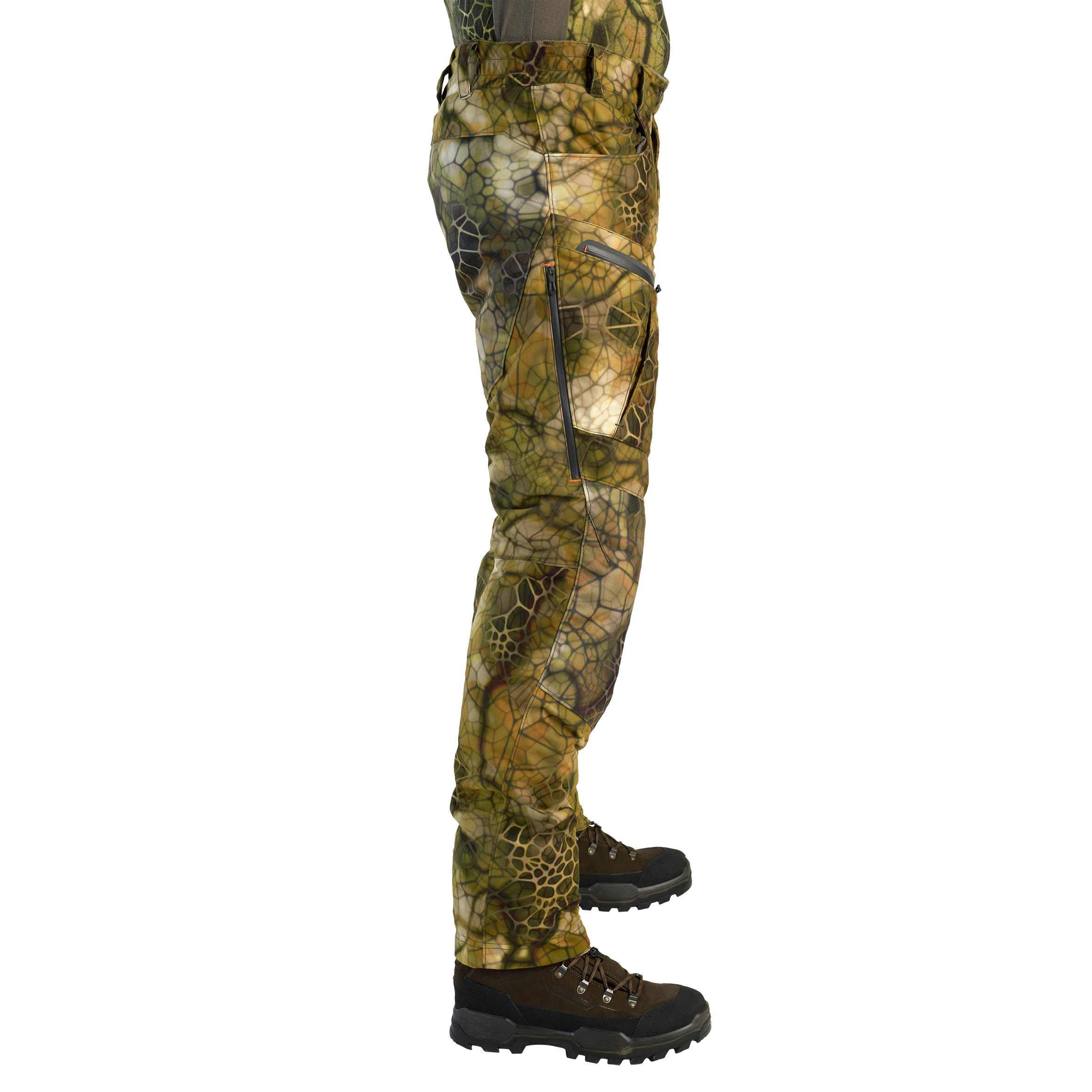 Hunting Silent Warm Waterproof Trousers 900 - Furtiv Camouflage - SOLOGNAC