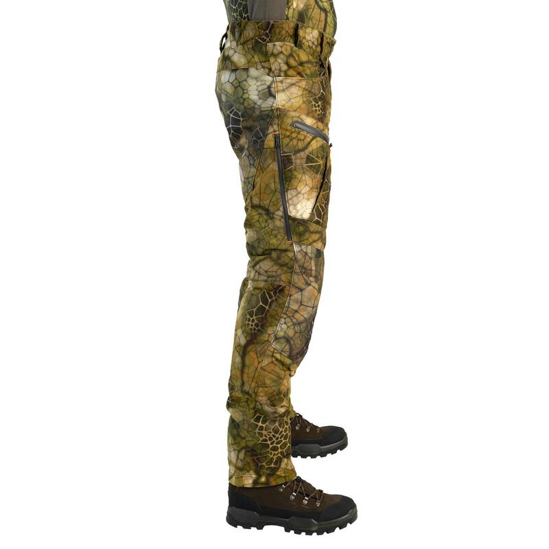 Jagd-Regenhose FURTIV 900 geräuscharm warm camouflage