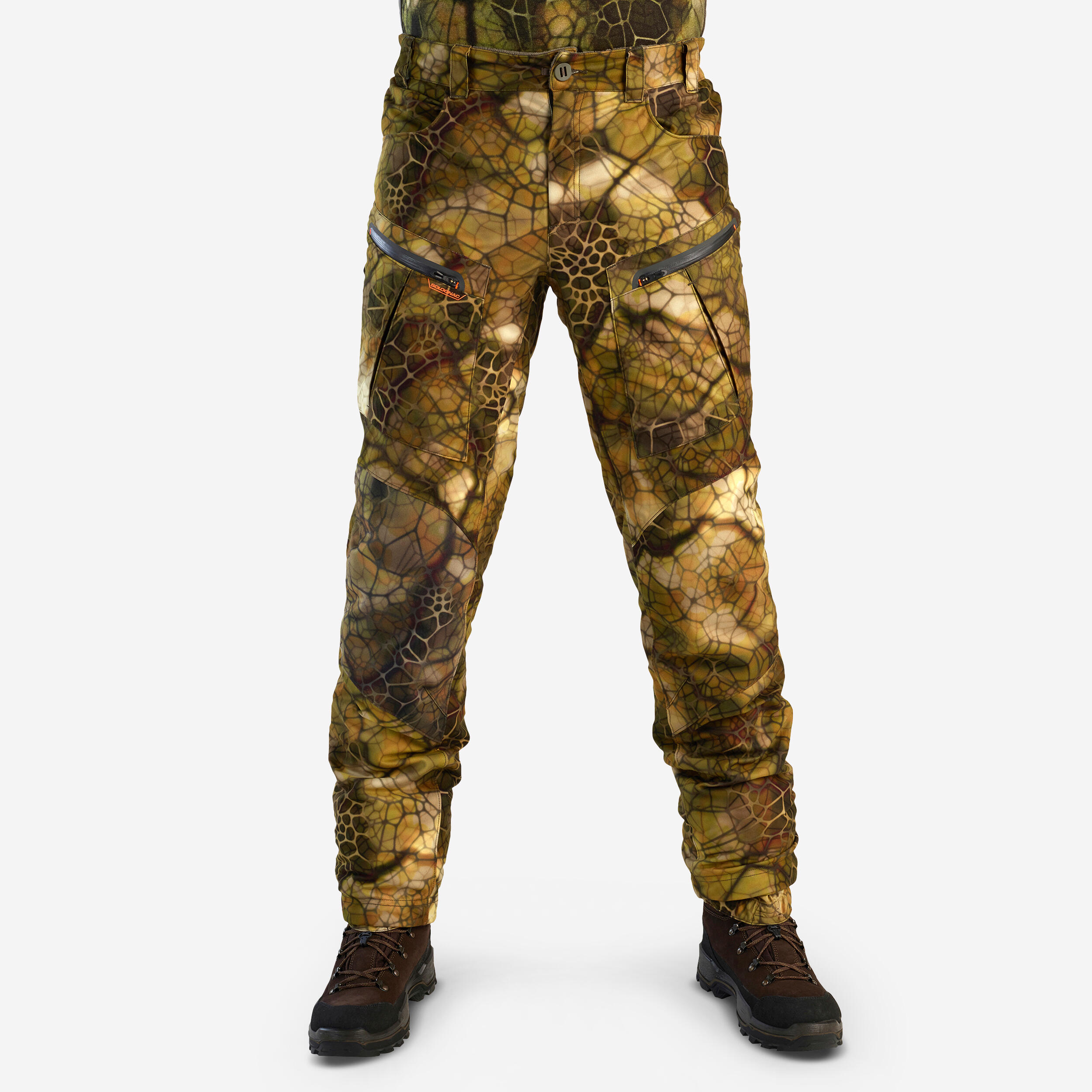 Pantalon chasse Silencieux Impermeable Chaud camouflage Treemetic 900 SOLOGNAC Decathlon