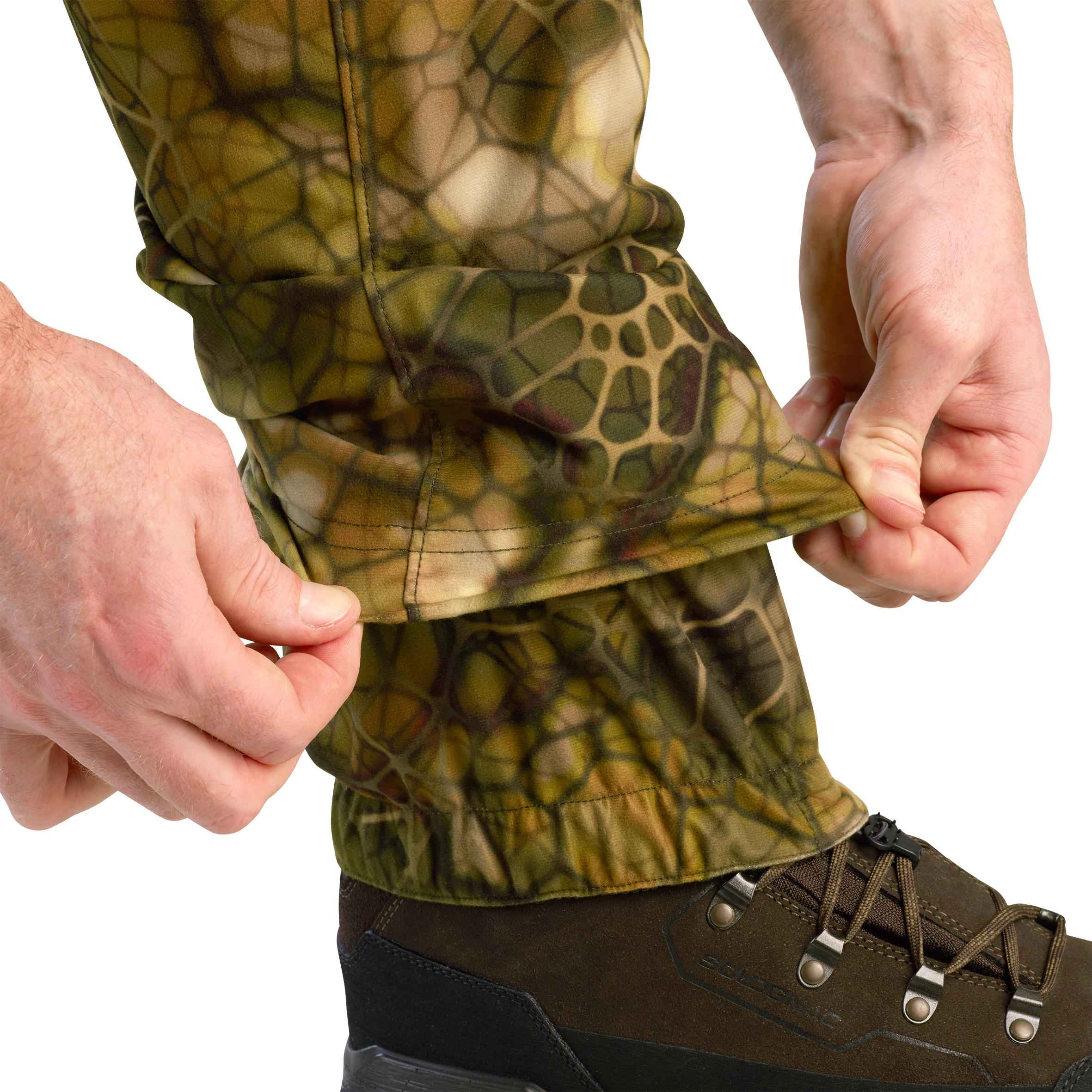 Hunting Silent Warm Waterproof Trousers 900 - Furtiv Camouflage 12/15