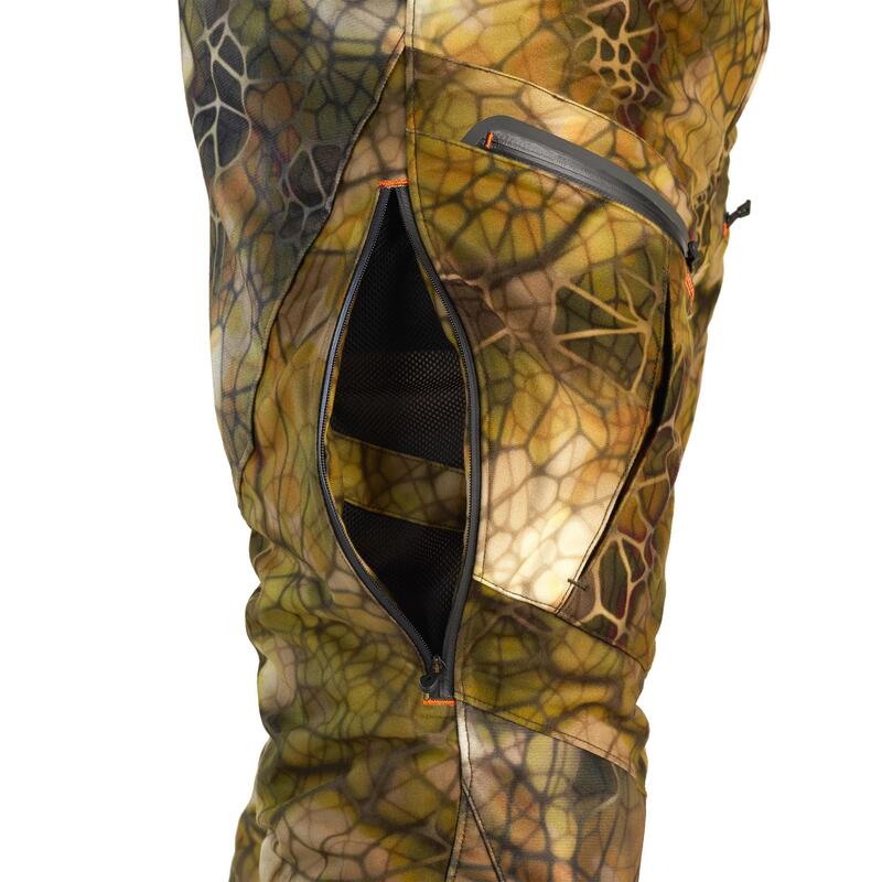 Jagd-Regenhose FURTIV 900 geräuscharm warm camouflage