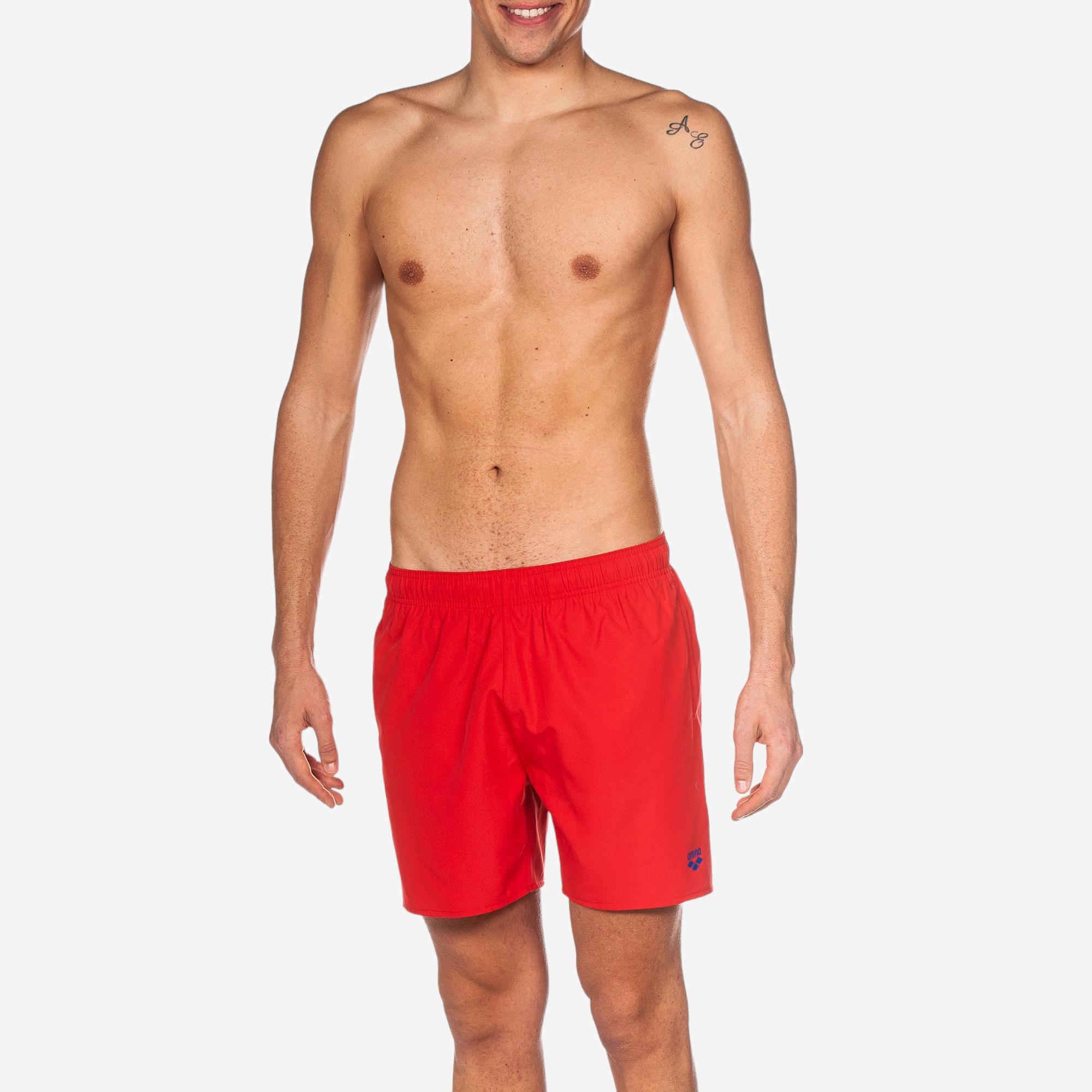 COSTUME MARE UOMO FUNDAMENTAL SIMPLE ROSSO ARENA | DECATHLON