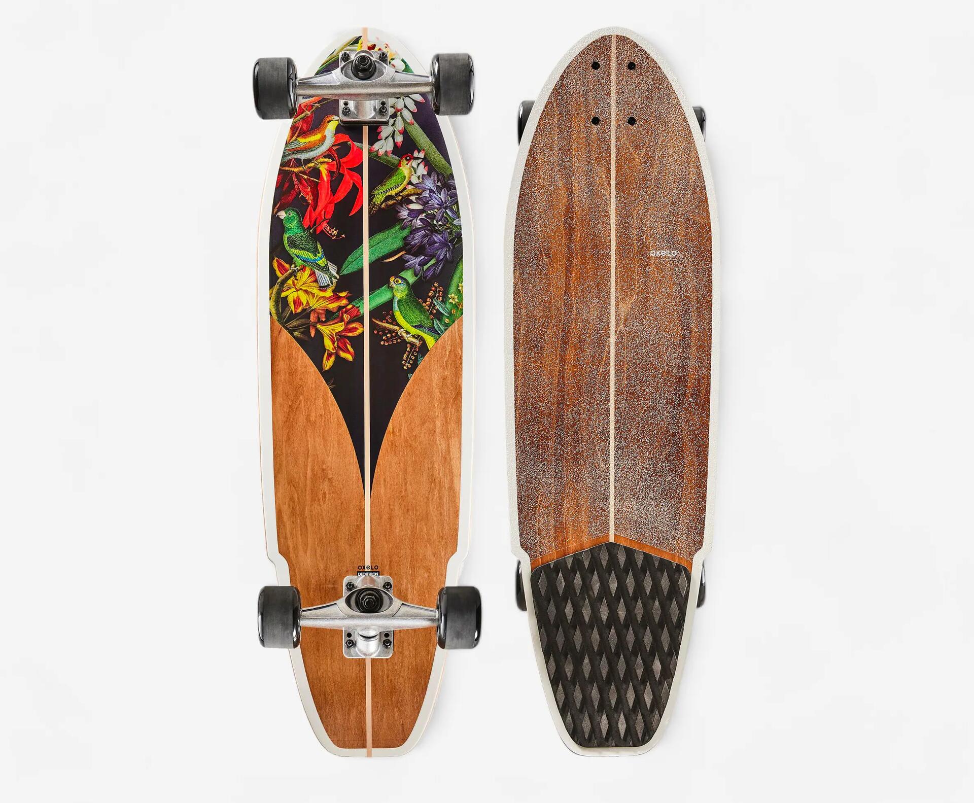 Longboard Oxelo Carve 540 - Brown Floral