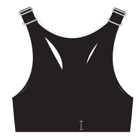 Women's Pilates & Gentle Gym Cotton Sports Bra EasyFit - Black
