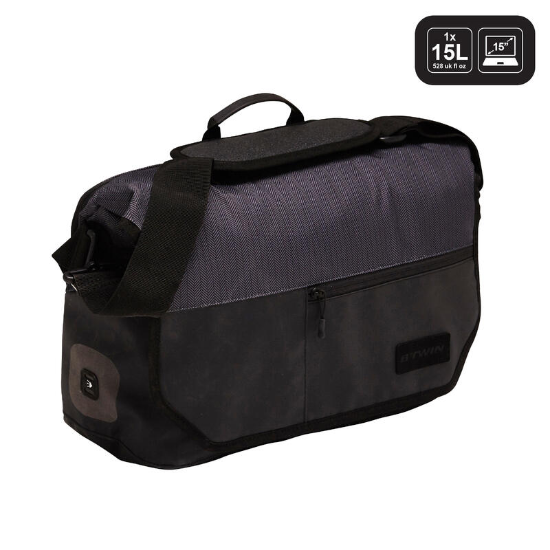Hamburguesa Eficiente Positivo BOLSA BANDOLERA BICICLETA 500 1X15L Fijación portaequipajes amarilla y negra | Decathlon Hamburguesa Eficiente Positivo BOLSA BANDOLERA BICICLETA 500 1X15L Fijación portaequipajes amarilla y negra | Decathlon