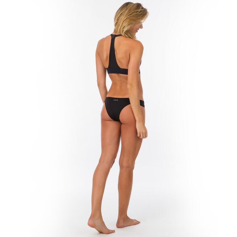 Top Bikini Surf Sujetador Transparencias Olaian Ajuste Espalda Isa Mujer Black