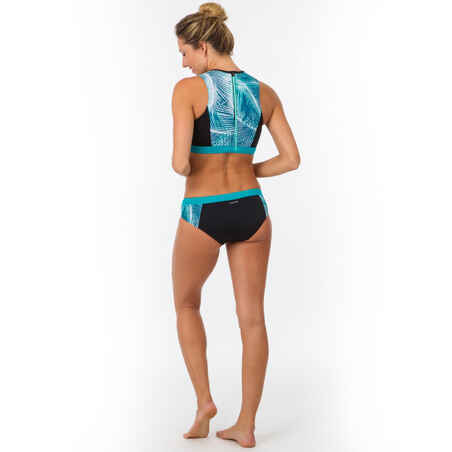 Carla Women's Crop Top Swimsuit Top with Back Zip - Bondi