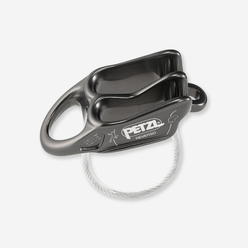 Asegurador Descensor Escalada Petzl Reverso Gris