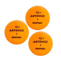 Tischtennis-Set 2 Schläger TTR 100 3* Allround und 3 Bälle orange TTB 100* 40+