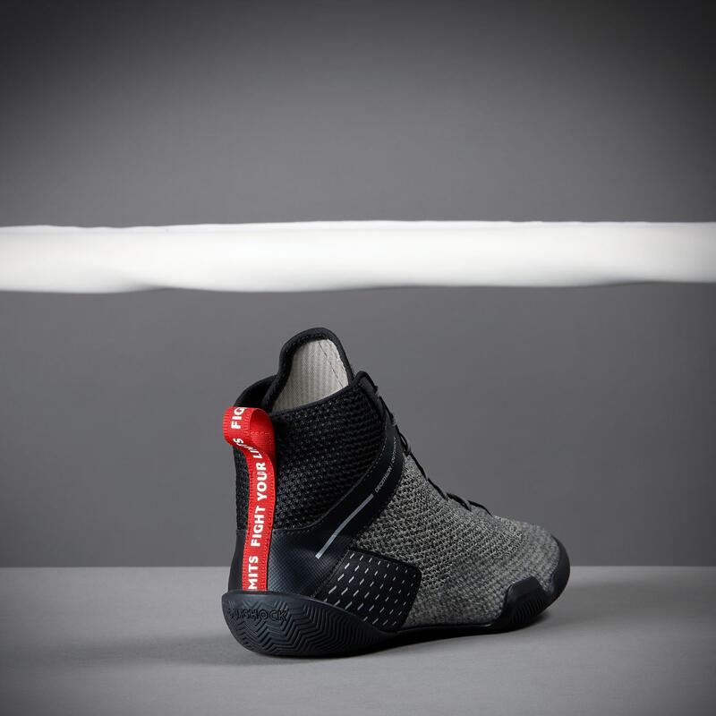 Lightweight Flexible Boxing Shoes 500 - Grey