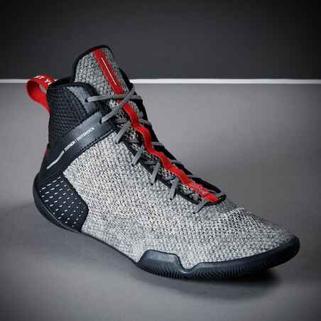 Lightweight Flexible Boxing Shoes 500 - Grey