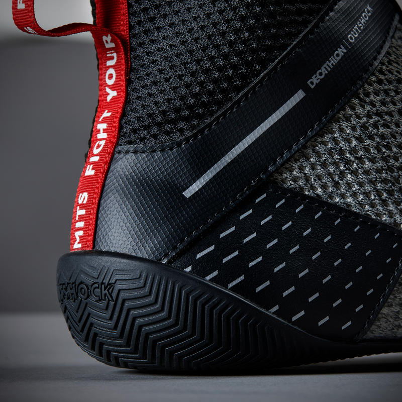 Lightweight Flexible Boxing Shoes 500 Grey Decathlon