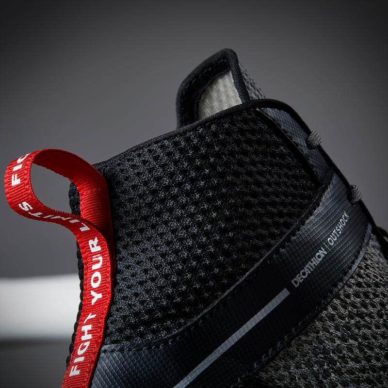 Lightweight Flexible Boxing Shoes 500 Grey Decathlon