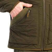 Chaqueta Caza Solognac 500 Hombre Acolchada Calida Silenciosa Marrón.