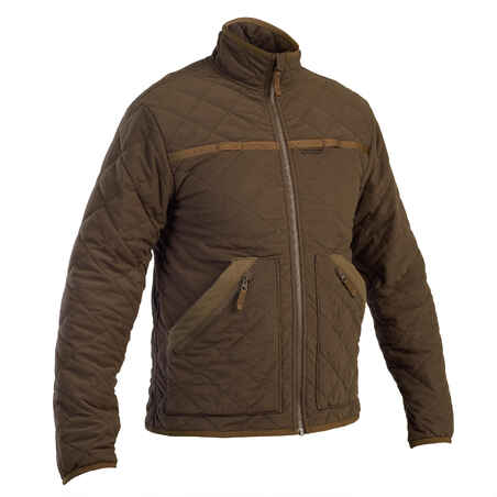 Chaqueta Caza Solognac 500 Acolchada Calida Silenciosa Café.