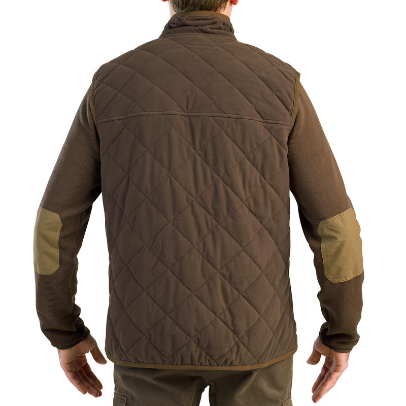 Hunting silent padded gilet 500 brown. Decathlon