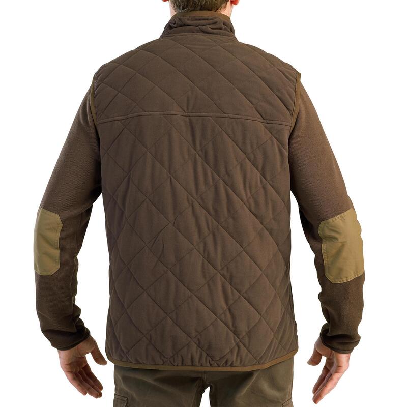 Geruisloze bodywarmer voor de jacht 500 bruin