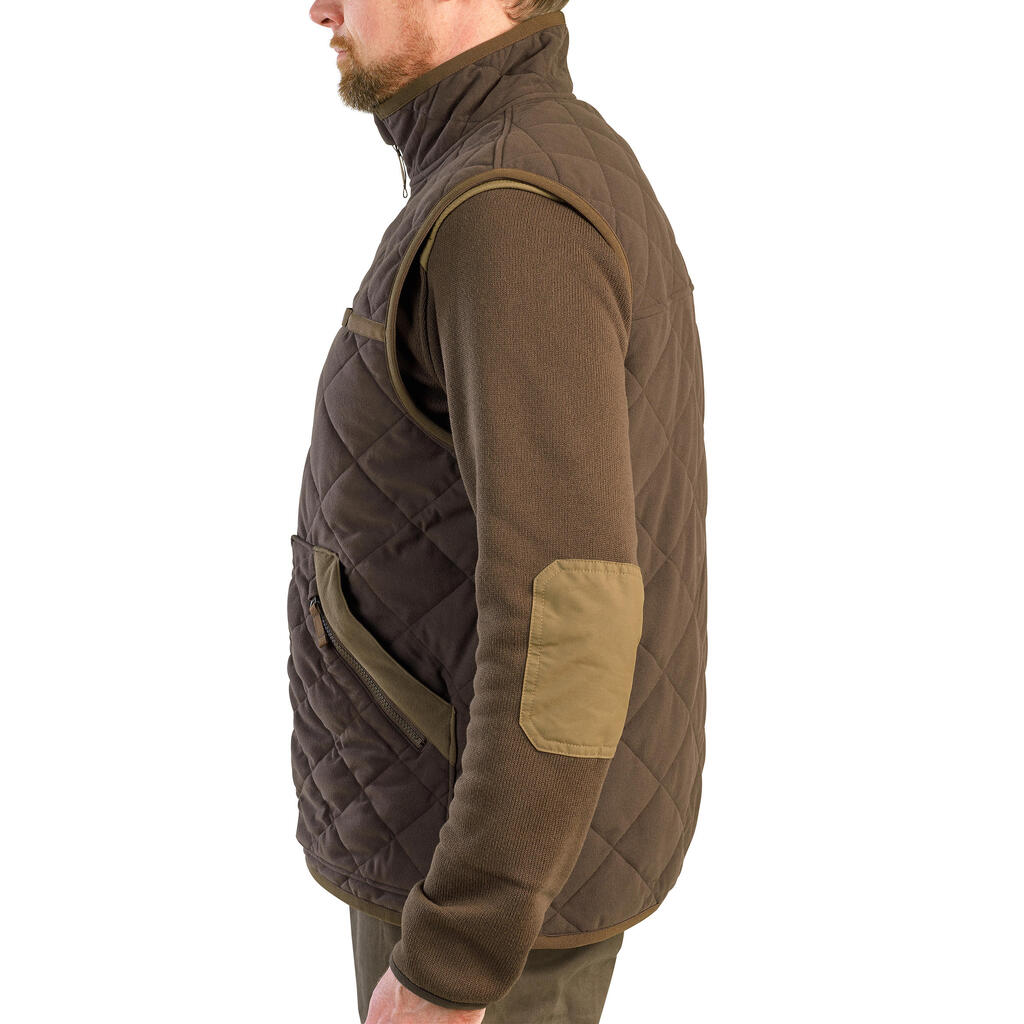 Gilet chasse matelassé silencieux noir 500.
