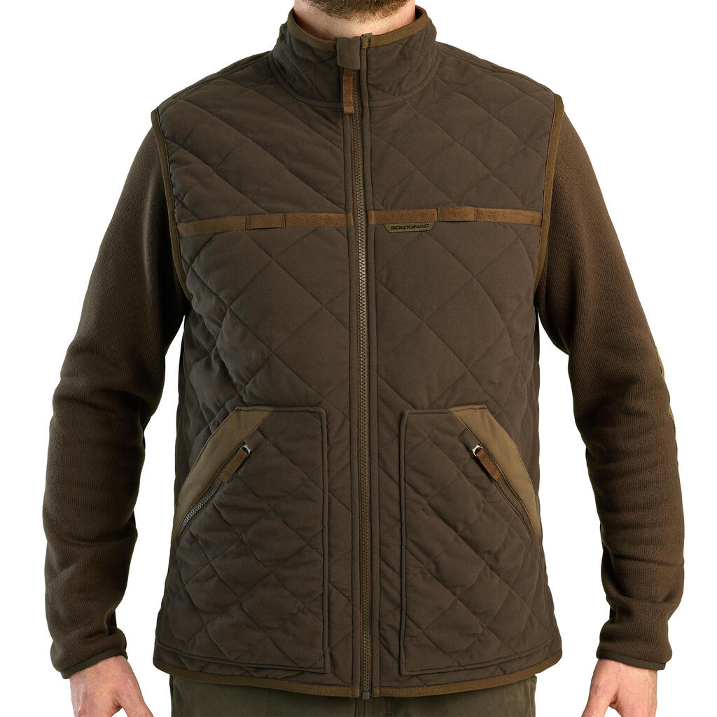 Gilet chasse matelassé silencieux noir 500.