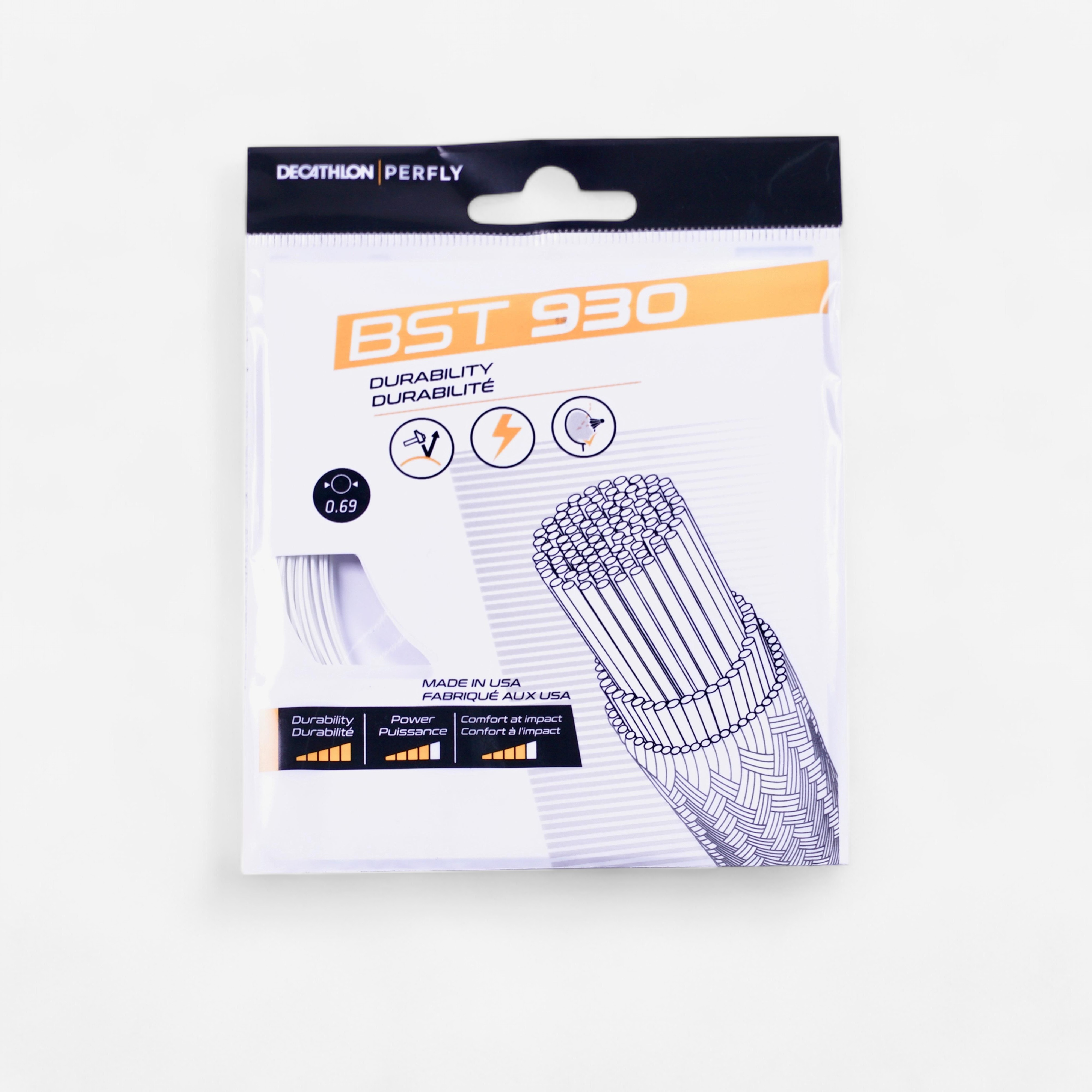 Cordage de badminton bst930 - blanc - Badminton - PERFLY- Clubs - Entreprises - Collectivités - Associations