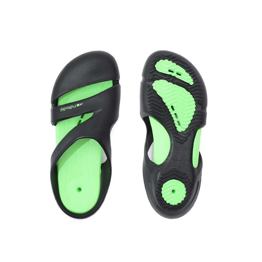 MEN’S POOL CLOGS 100 BLACK GREEN