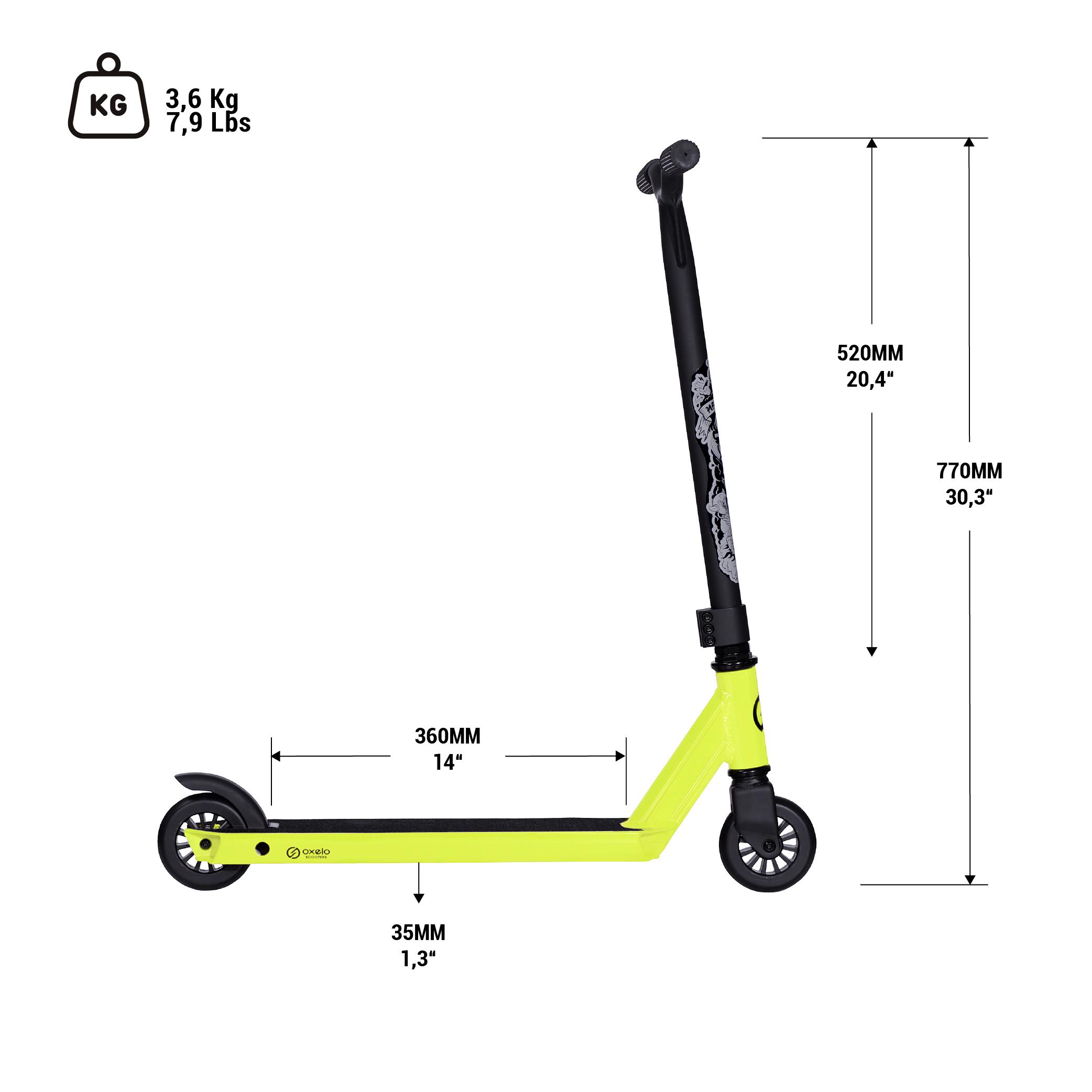 Segunda vida - Patinete Scooter Freestyle Niños Oxelo MF One Amarillo 8/8