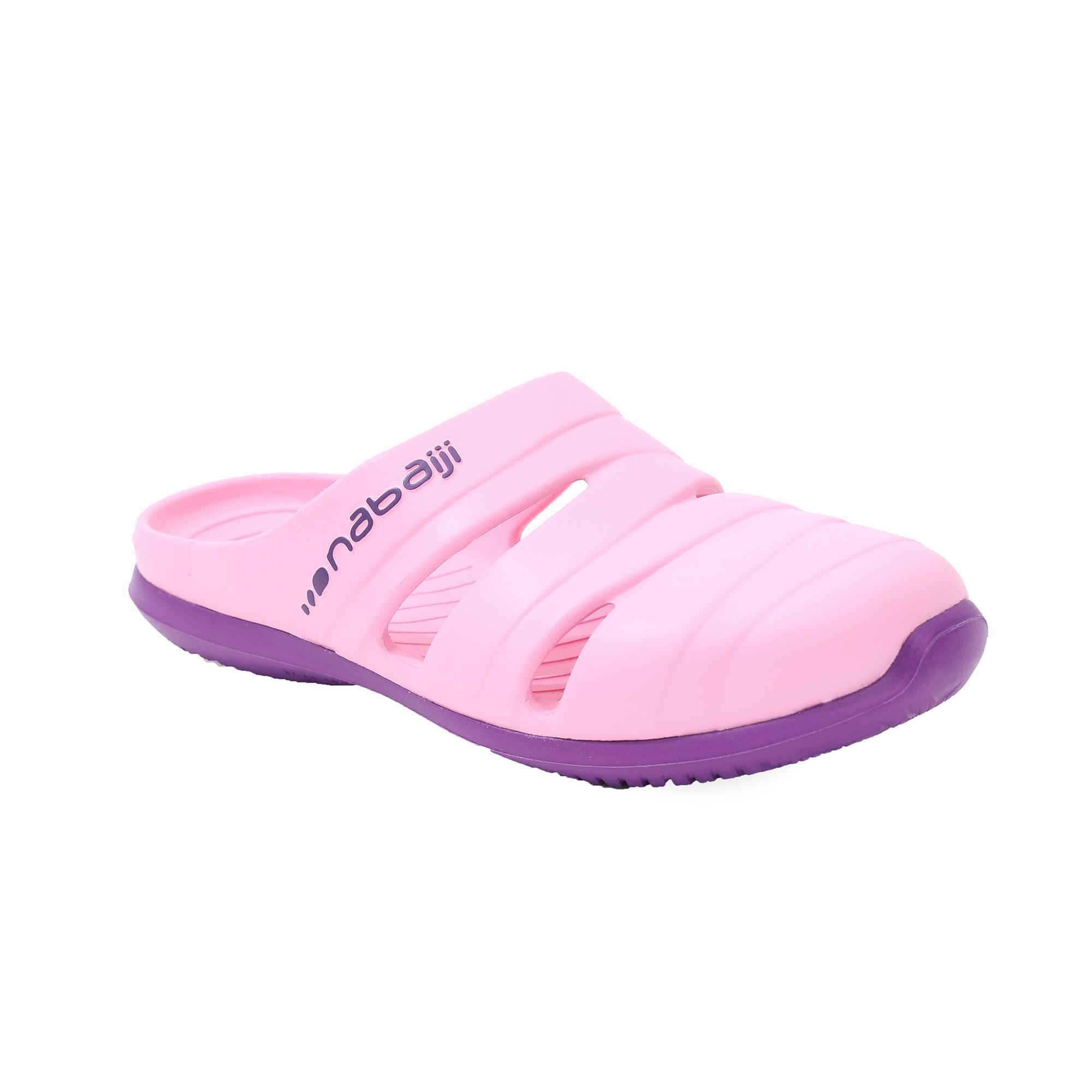 purple clogs