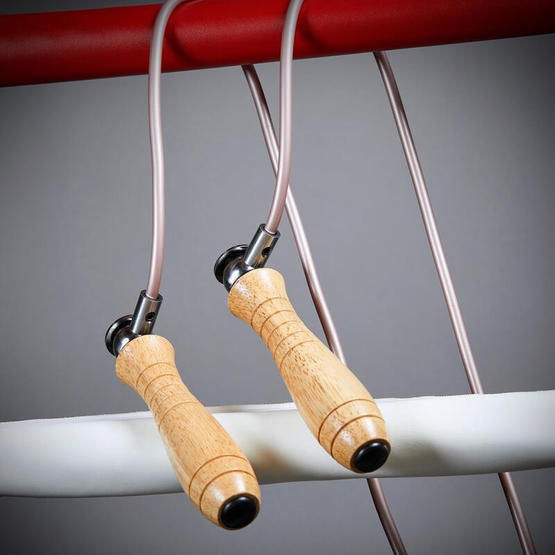 Wooden Boxing Skipping Rope with Removable Weights