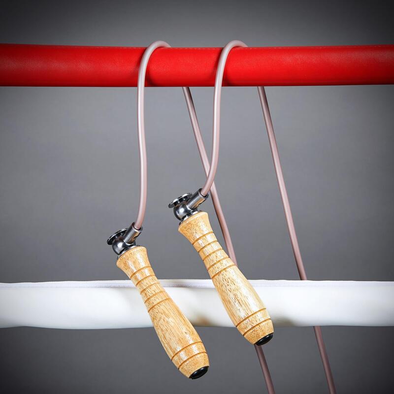 Wooden Boxing Skipping Rope with Removable Weights