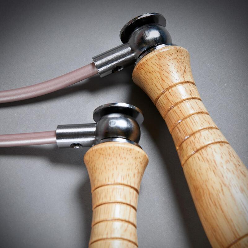 Wooden Boxing Skipping Rope with Removable Weights