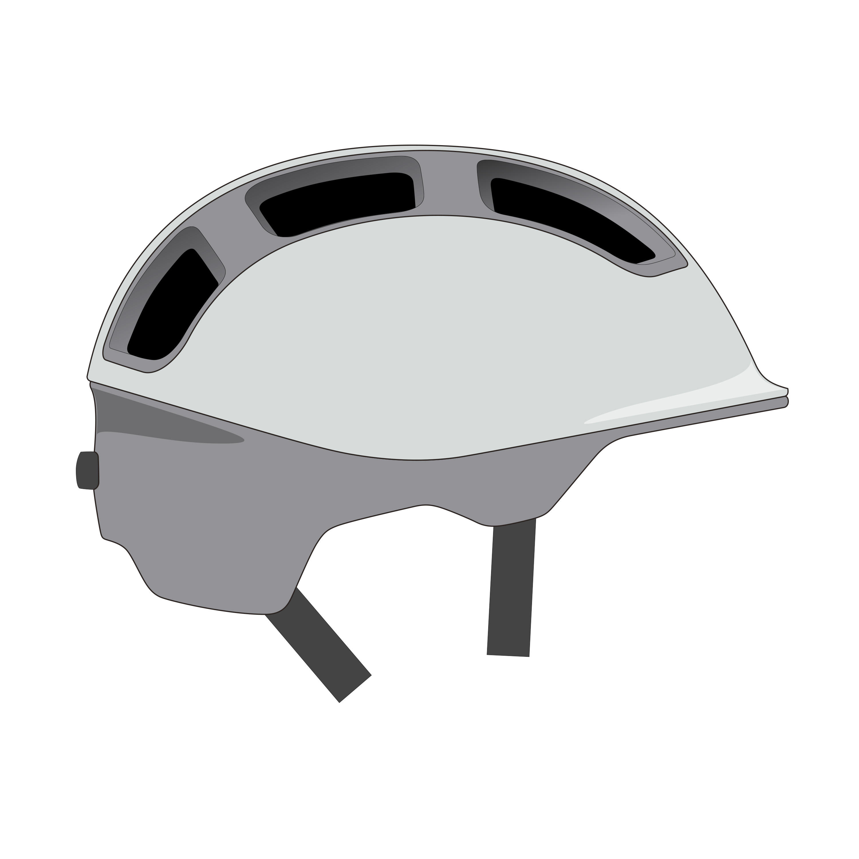 540 City Cycling Helmet - Grey 1/7