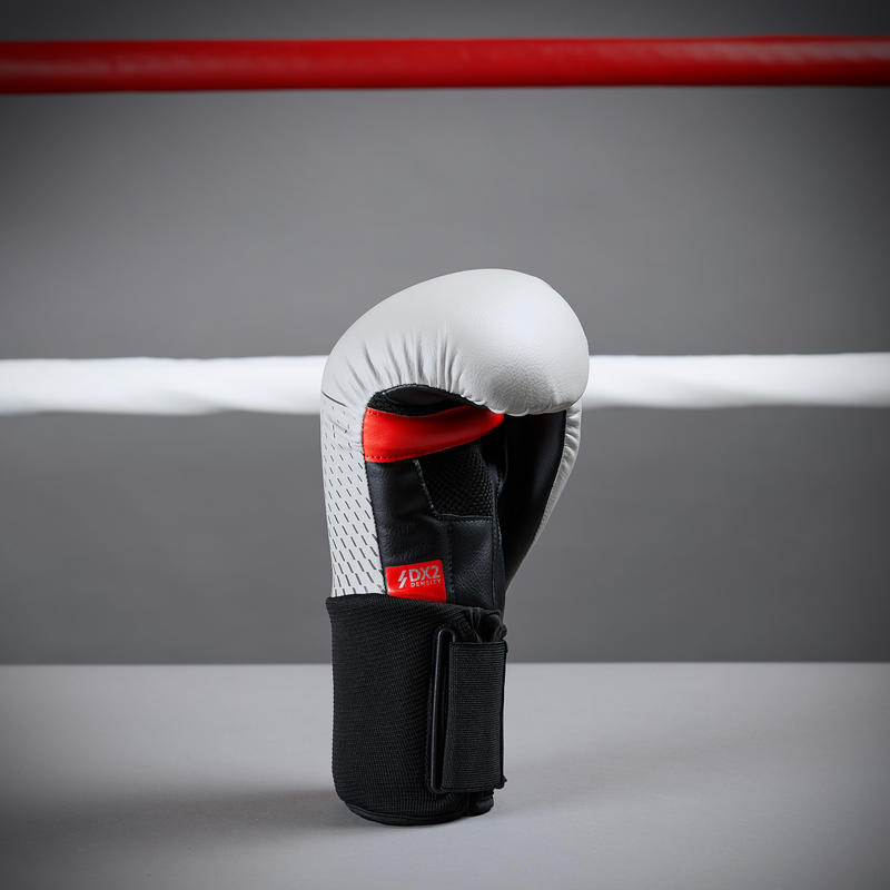 500 Ergo Boxing Gloves Grey Decathlon