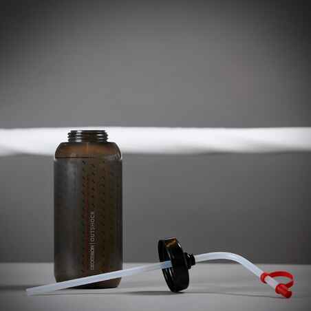 Boxing Water Bottle With Straw 850 ml - Black