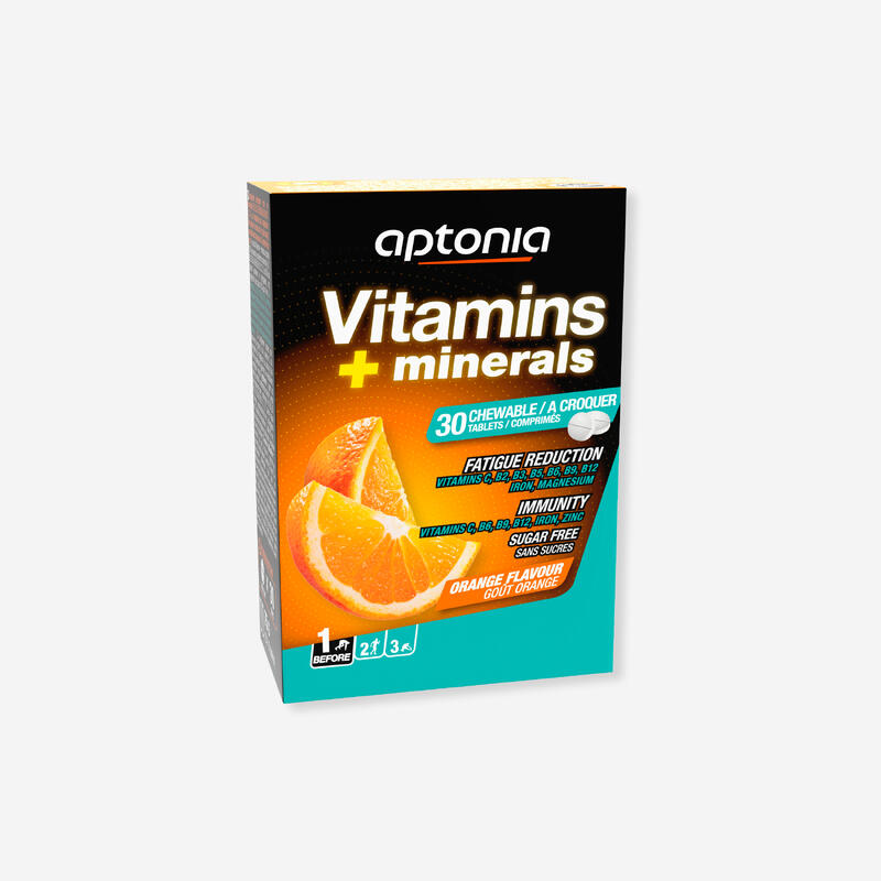 Suplement diety tabletki Witaminy-minerały o smaku pomarańczowym 30 tabletek