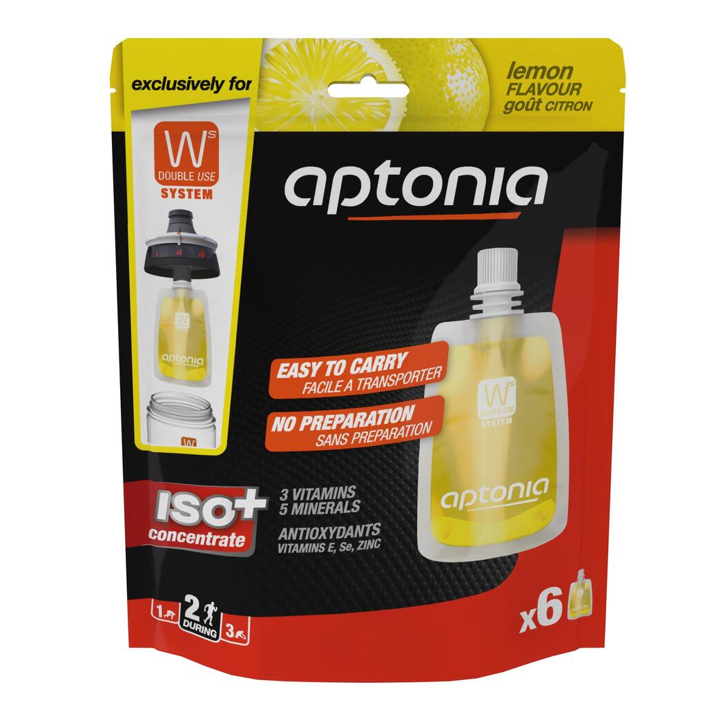 Iso+ isotonic drink bags 6 x 43 ml - lemon