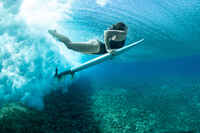 1-PIECE SURF SWIMSUIT WOMEN BACK X ISA BLACK