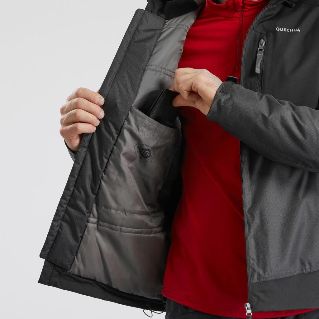 Men’s Warm Waterproof Snow Hiking Jacket - SH100 X-WARM.
 