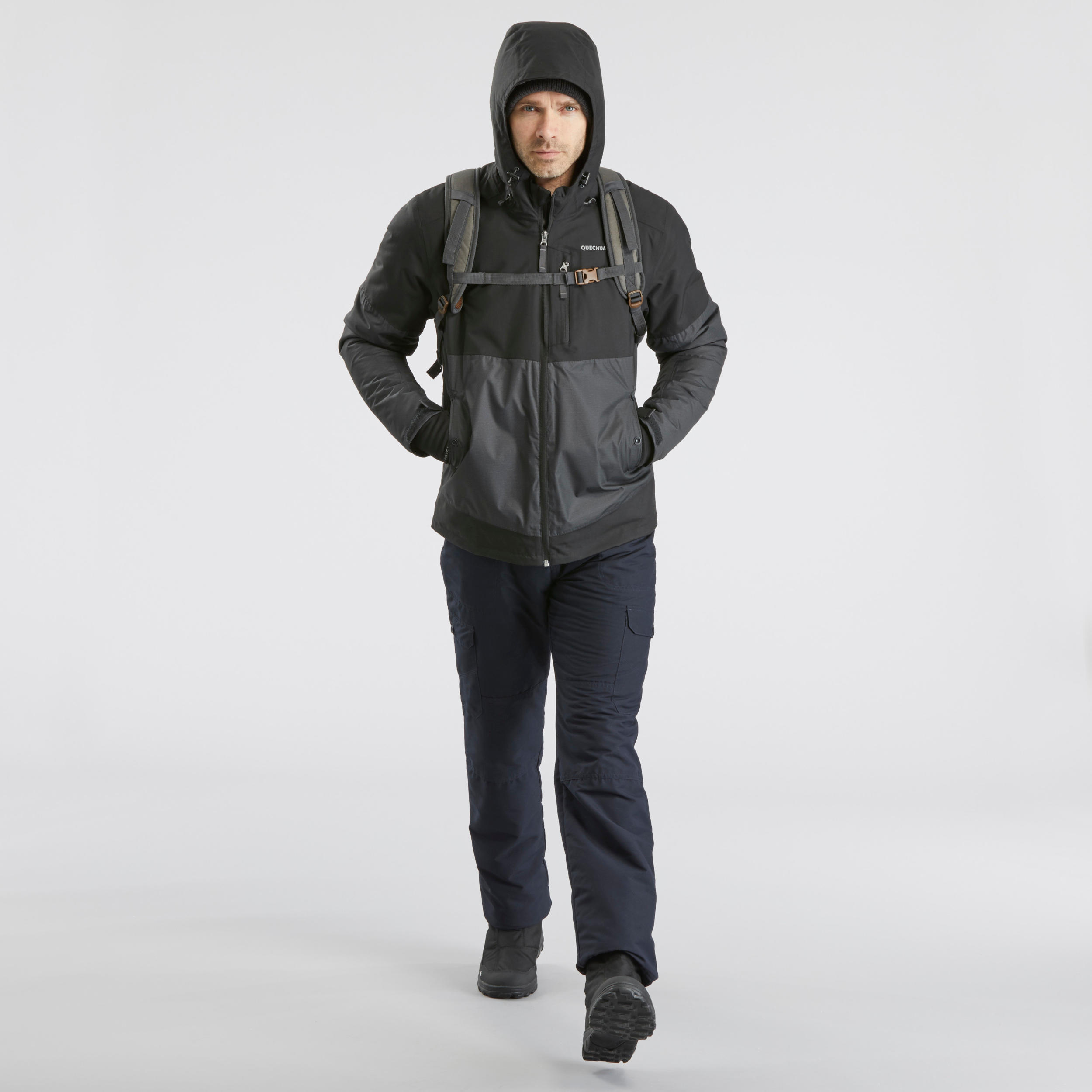 Abrigo Chamarra de Montaña y Senderismo Nieve Hombre Quechua SH100 Negro  Gris - Decathlon