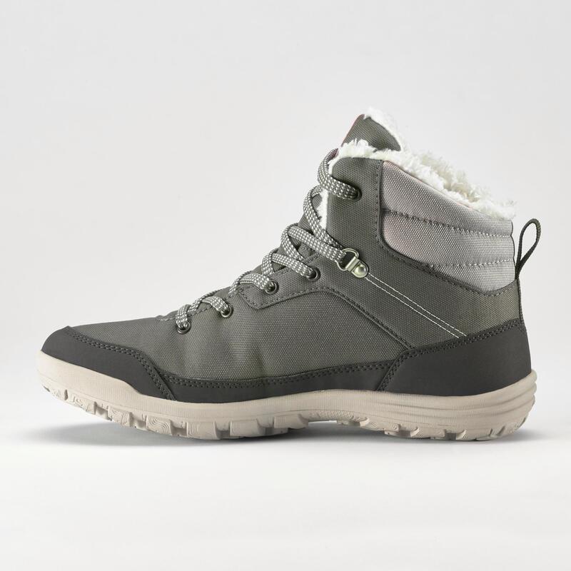 Sneeuw wandelschoenen dames - warme waterdichte wandelschoenen - SH100 - grijs