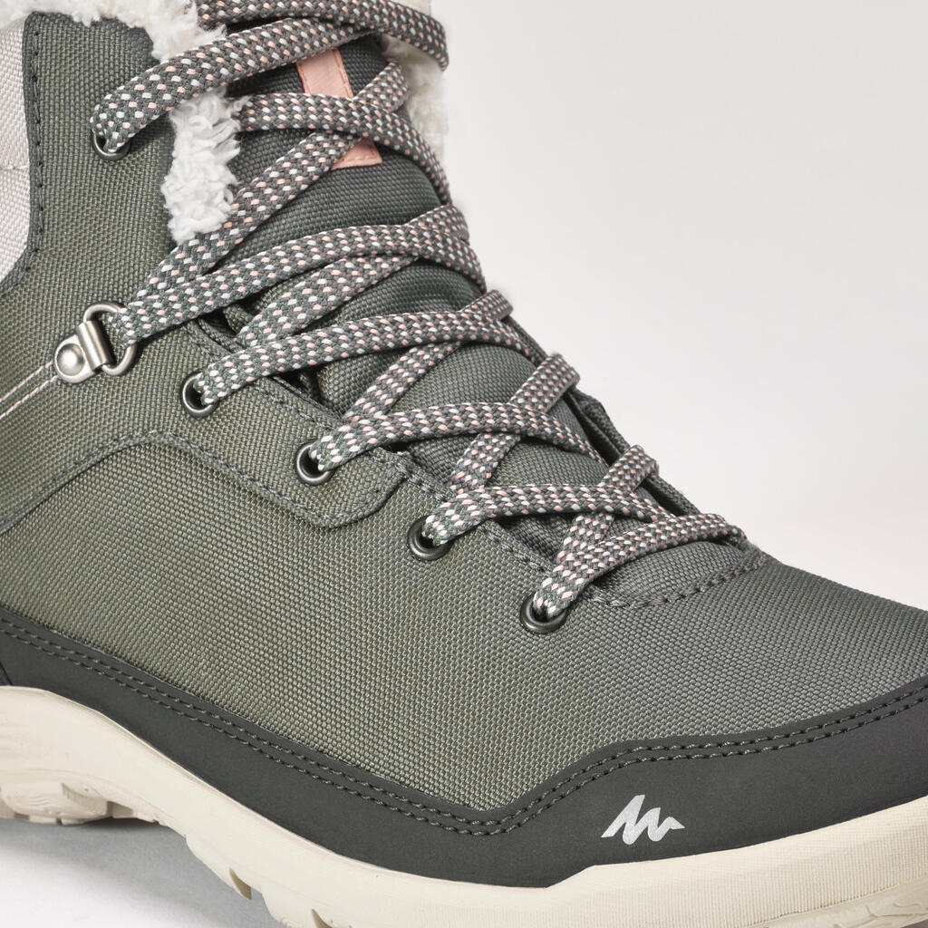 Women’s Warm and Waterproof Hiking Boots - SH100 MID